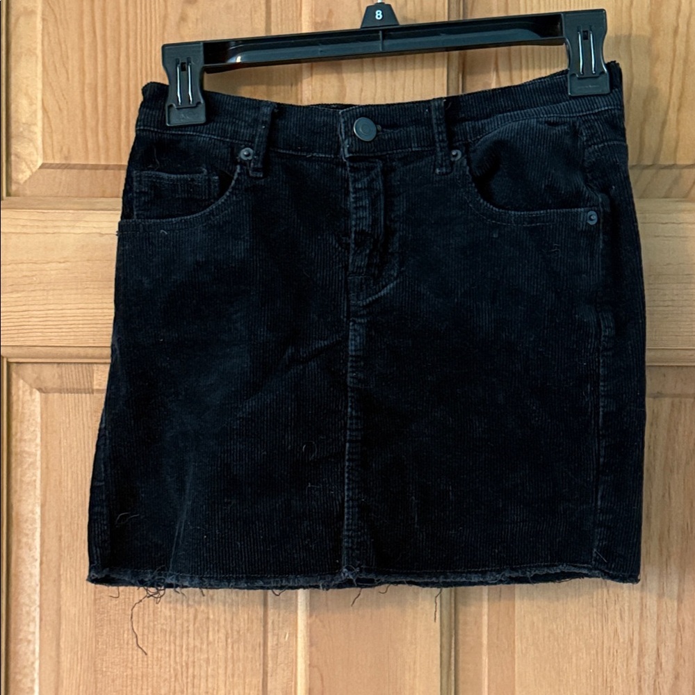 Brandy Melville Size Small Black Corduroy Women's Teen Girl Mini Skirt